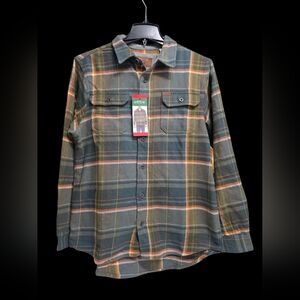 Orvis Green Plaid Button-Up  Men Size Mediuk Shirt